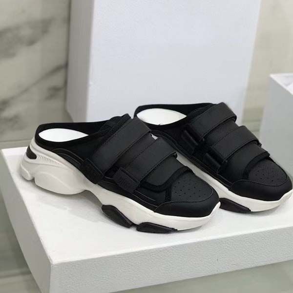 

designer women sandals womens slides outdoor sport casual shoes platform slipper 35-42 with box, Black