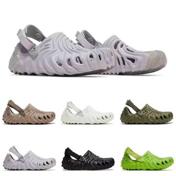 

men women buckle outdoor sandal slippers black white brown green designer beach slide slippers