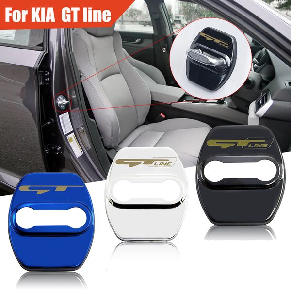 

4pcs car door lock cover protect for kia gt gtline k3 k5 seltos atlantica ceed forte rio stinger 2018-2020 car accessories