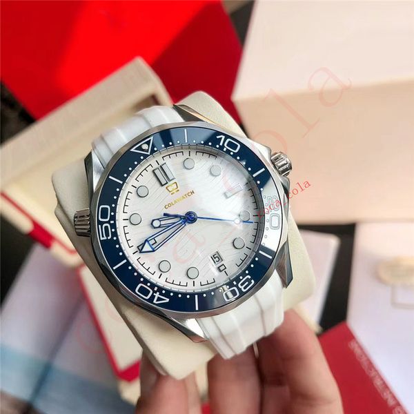 

fashion watch diver 300m 904 steel automatic japan 8215 movement bracelet rubber band men wristwatch, Slivery;brown