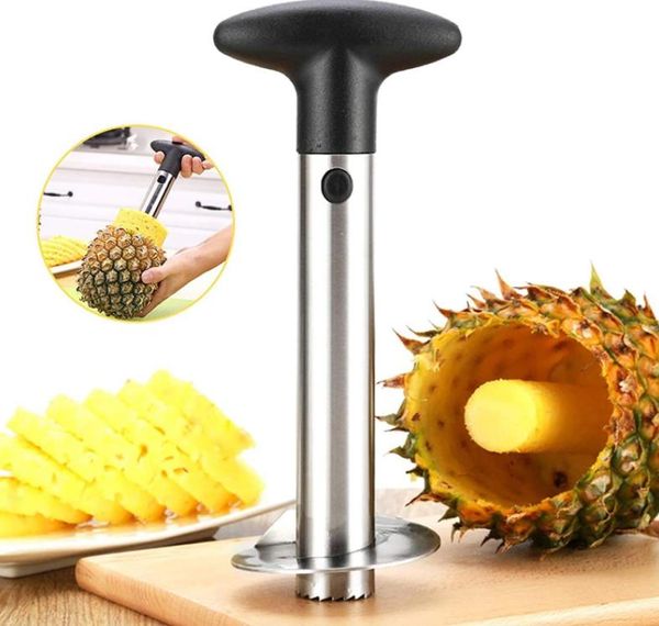 Obst Werkzeuge Edelstahl Ananas Schäler Cutter Slicer Corer Peel Core Messer Gadget Küche Liefert SN4457