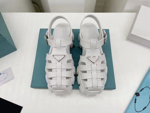 

[triangle logo] women sandals shoes womens for sandal luxuries designer platform monolith beach shoe comfortable leisure foam rubber white b, Black