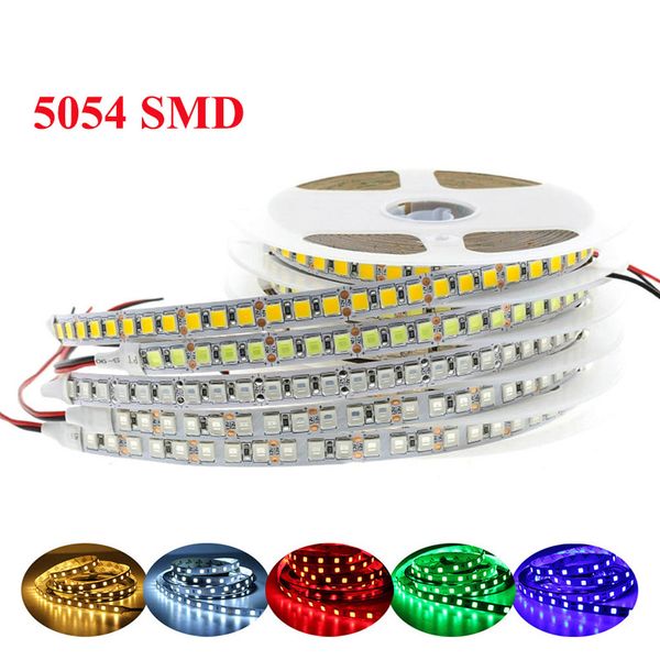 DC12V LED-Streifenlicht, 5054 SMD, wasserdicht, flexible LED-Leuchten, Neonband, 120 LEDs/m, hohe Helligkeit, Diodenband, 5 m