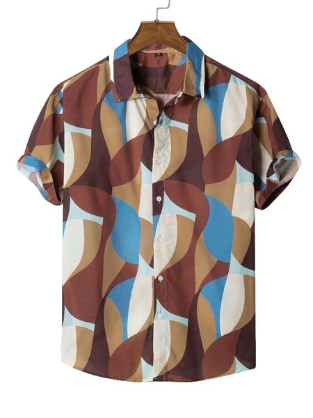 

men allover print shirt c5qm#, White;black