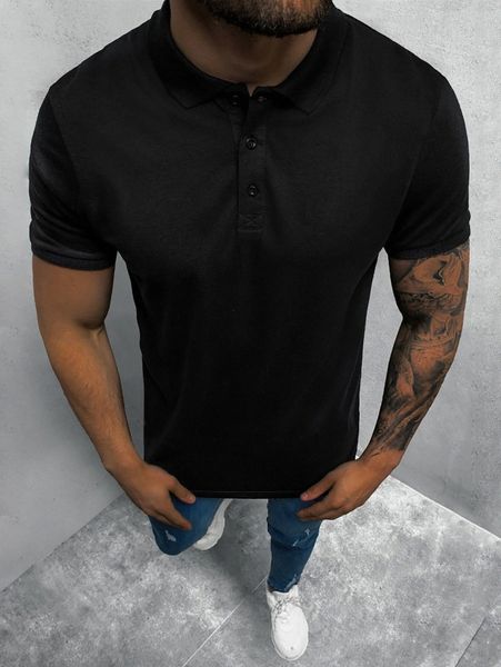 

men solid polo shirt x6yj#, White;black