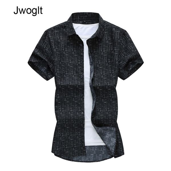 

45kg120kg summer shirts fashion printed short sleeve button down hawaiian white shirt 5xl 6xl 7xl 210412, White;black