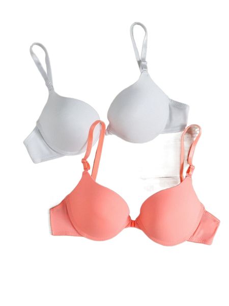 

2pack solid underwire bra set 15js#, Black;red