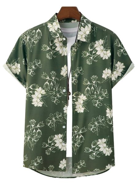 

men random floral print shirt without tee r0qo#, White;black