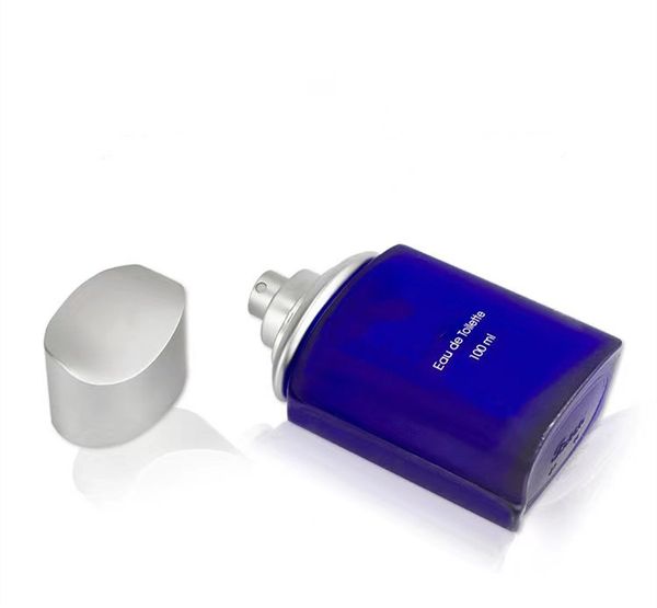 Chegada nova 100ml azul para homem perfumes eau de toilette homens perfume fragrância duradoura edp scented azul colónia spray