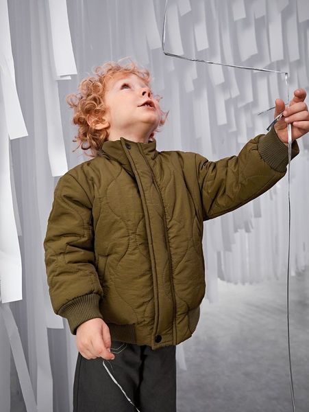 

toddler boys slant pocket padded coat she, Blue;gray