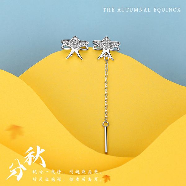

charm design 24 solar terms autumnal equinox kite asymmetric earrings charms women s, Golden