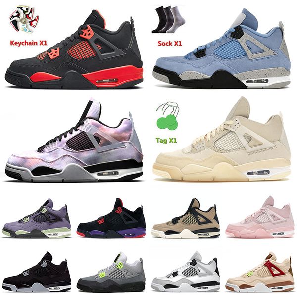 

mens basketball jumpman shoes 4 4s iv jorda jorden red thunder university blue zen master sail pink military black outdoor sneakers trainers