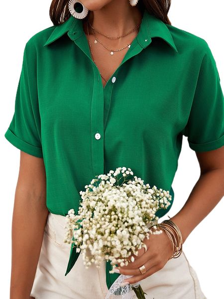 

knot front batwing sleeve shirt h1g7#, White