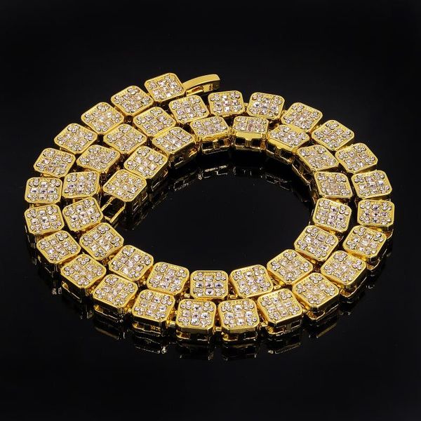 

chains 8mm bling baguette tennis chain micro pave square cz ics out lin choker ncklace hip hop jewelry birthday gifts wholesale, Silver