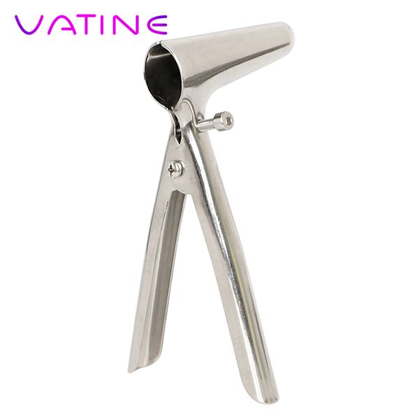 Expansão anal de aço inoxidável Vatine Expansão Fetish Butt Butt Plug Anus Speculum Brinquedos sexy para homens Mens Vaginal Dilator