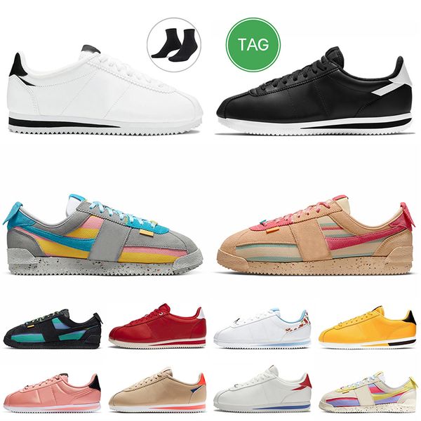 

white black leather classic cortez running shoes union la x cortez sesame smoke grey lemon frost offs noir forrest gump premium pink women m