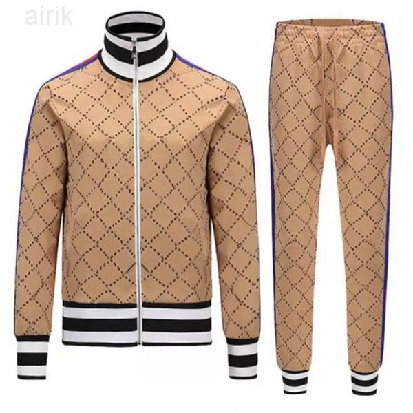 

fashion style mens tracksuits letters zipperjackets pants two pieces sets spring autumn men clothing outdoor sports suitscasual fashion ver, Gray