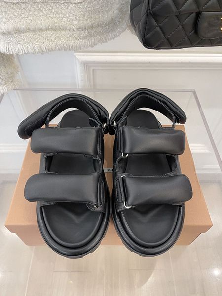 

designers women sandals fashion ladies platform jelly slides slippers thick bottom flat heel beach shoes summer casual slingback strap slide, Black