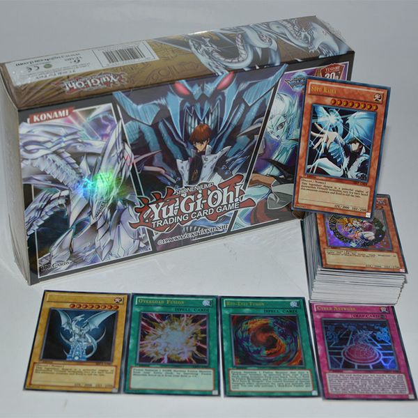 Yugioh 100 Parça Set Kutusu Holografik Kart Yu Gi Oh Anime Oyun Koleksiyon Kartı Çocuk Erkek çocuk Oyuncakları 220808