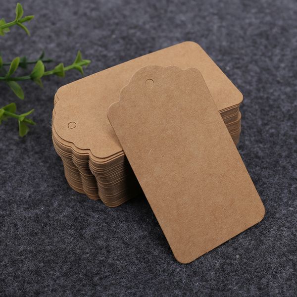 Preço em branco por atacado Tag Kraft Papel Tag Diy Brown Paper Kraft Rótulo de papel Dh9568