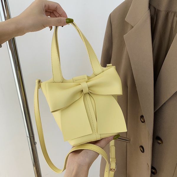 

designer bags women 4 colours bow handbag bucket pu fashion bag