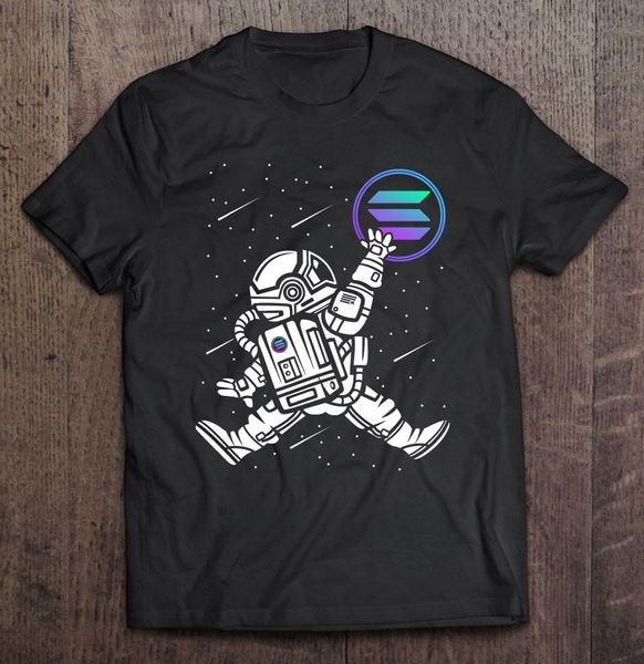 T-shirt da uomo Astronauta Solana Coin Crypto Token Portafoglio di criptovaluta Maglietta oversize Manga Abbigliamento Camicie per uomo Maglietta anime