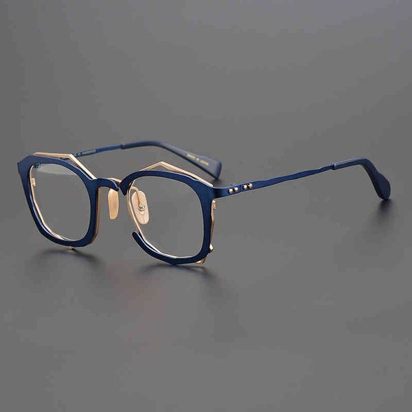 

limited masahiro glasses workers hand-made irregular shape glasses can be equipped with myopia lenses, White;black