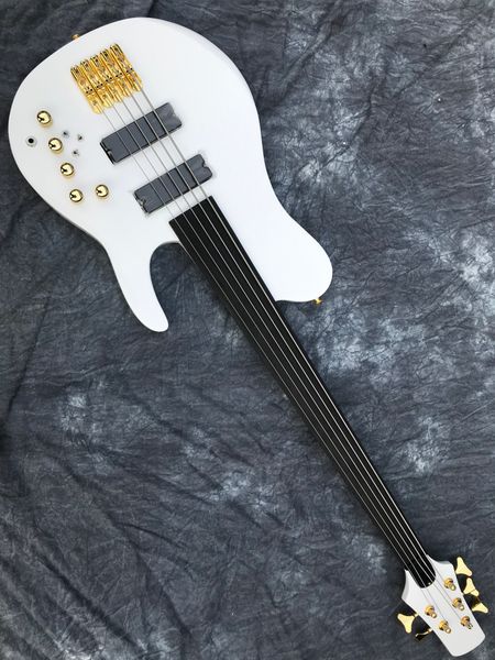 

limited 5 strings bass electric guitar body mahogany fingerboard ebony no frets