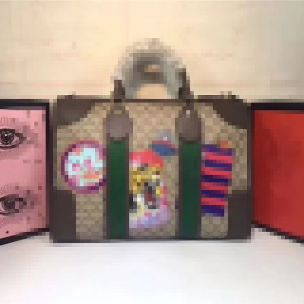 

designer luxury multicolor boston bag 459311 men women fashion leather 648085 travel bags handbag purse high quality