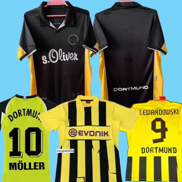 

retro soccer jerseys 1998 2000 2001 2002 2003 borussia dortmund rosicky bobic football shirt s-2xl, Black;yellow