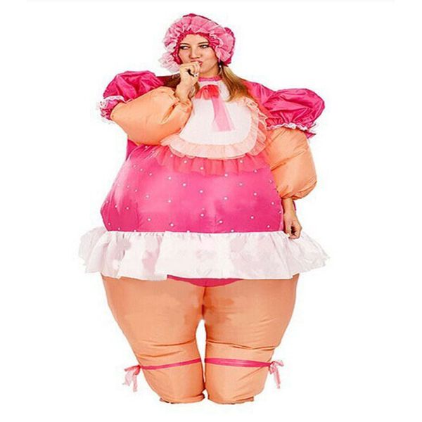 Costume della bambola della mascotte Costume gonfiabile dei costumi gonfiabili della bambola Baby Girl Gonfiabile Costume Adulto Fancy Dress Vestito Party Halloween Natale per gli uomini e