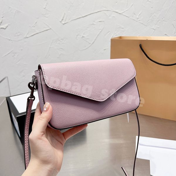 

designer messenger bag fashion womens shoulder bag cowhide simple small fresh wild letter printing four color multi layer sandwich