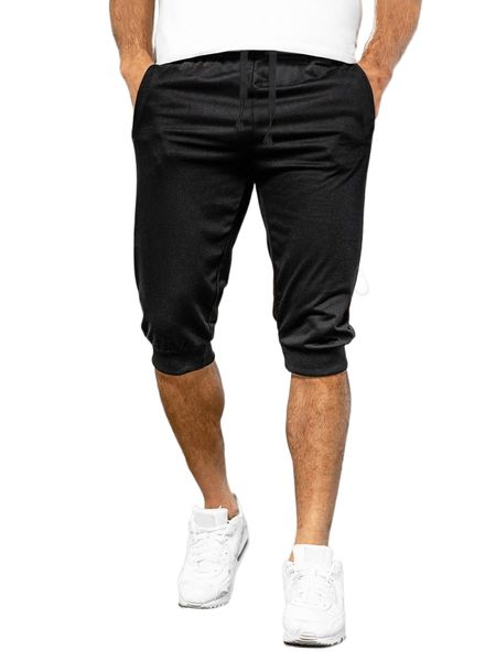 

men drawstring waist sweatpants n3km#, Black