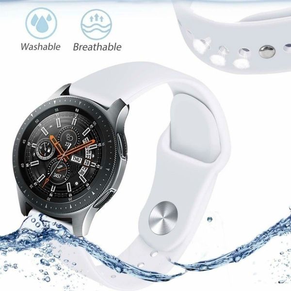 20 мм 22 мм ремни диапазона для Samsung Galaxy Watch 3 Active 2 40 мм / 44 мм 41 мм передач S3 46 мм / 42 мм корреористый браслет Huawei часы GT2 ремешок мягкий замена сторожевой ремешок