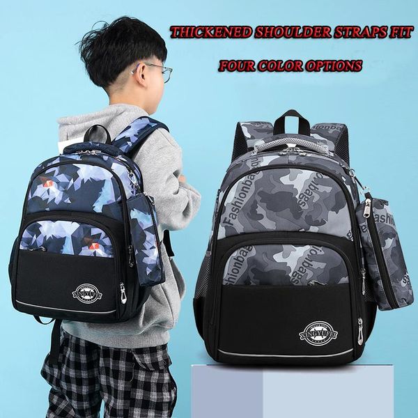 Sacos de escola camuflagem crianças para meninos impermeáveis ​​nylon crianças mochilas de alta qualidade bookbags primário de schoolbags