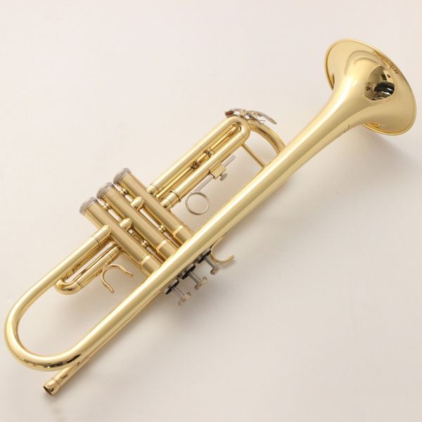 

new mfc bb trumpet 2330 gold lacquer music instruments profesional trumpets student included case mouthpiece accessories