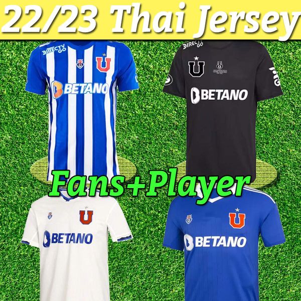 

22 23 u de chile soccer jerseys universidad aldult & kids kit chicharito palacios moy fernandez home away third white football shirt black v, Black;yellow