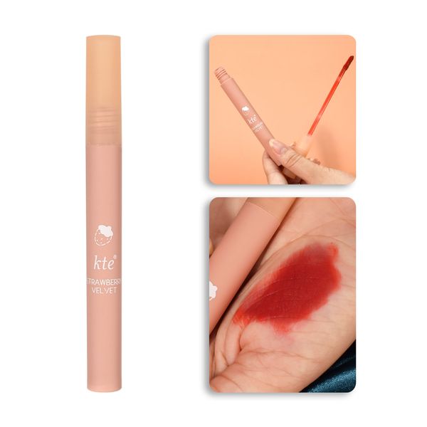 

matte lipstick velvet strawberry lip clay 01#1pc