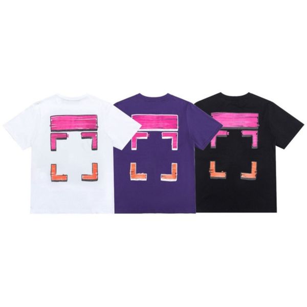 

offs fashion designers brand luxury mens t shirts high-quality t-shirt cotton loose arrow badge original bags women tees casual sport black, White;black