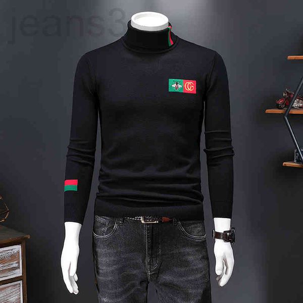 

men's sweaters designer new style sweater reversible high neck 2021 winter fashion men's embroidered bee long sleeve yso8, White;black