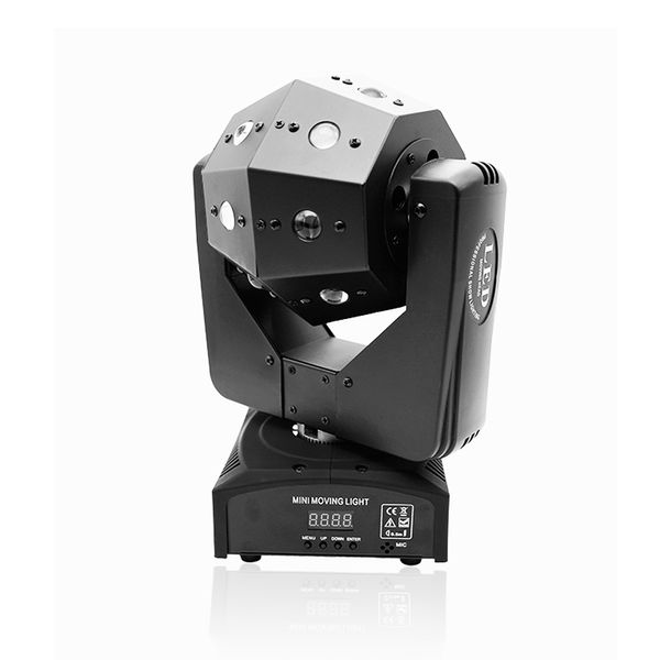 2x Disco Bühne Licht 16 stücke 3W Mini Led Moving Head Strahl RGBW 4in1 Farben Für Dance Musik Cube Magic Ball Beleuchtung