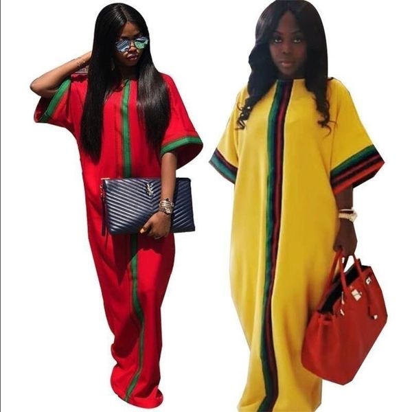 Африканское платье осень и зимняя цифровая печать тонкое платье с рукавами новая мода африканская женская одежда LJ200826