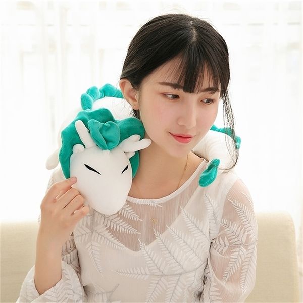 Ghibli Miyazaki Hayao Peluş Oyuncak Haku Haku 28cm Sevimli Bebek Dolgulu Peluş Oyuncak Yastığı Noel Hediyesi LJ201126