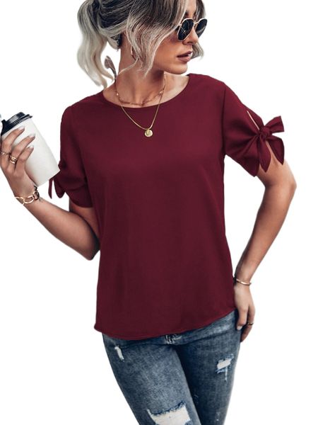 

split knot cuff blouse k2lt#, White