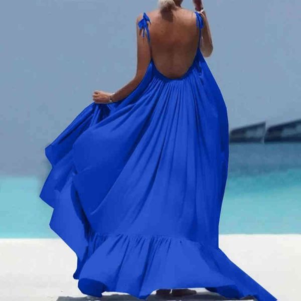 

casual dresses 2022 pregnant women's beach skirt suspender sleeveless solid color long swing dress p6jh, Black;gray