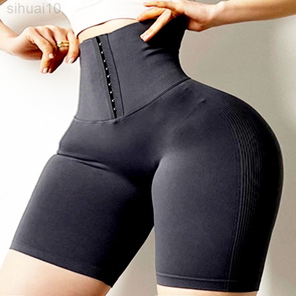 Pantaloncini Push Up Butt Lifter Short Vita alta Trainer Slim Tummy Trimmer Boxer elasticizzati Body Shaper Pantaloni dimagranti Sport Ling L220802