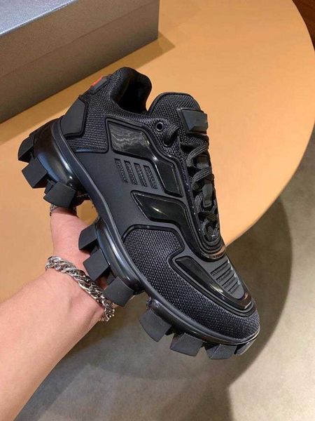 

luxury design men and women sneakers cloudbust thunder knit oversized lightweight rubber sole 3d casual shoes, Black;red
