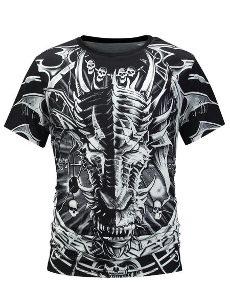 

men random skeleton print tee v0yi#, White;black