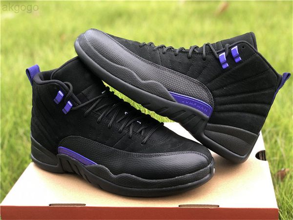 

2022 release authentic 12 dark concord black purple 12s real carbon fiber men basketball shoes sports sneakers with original box ct8013-005