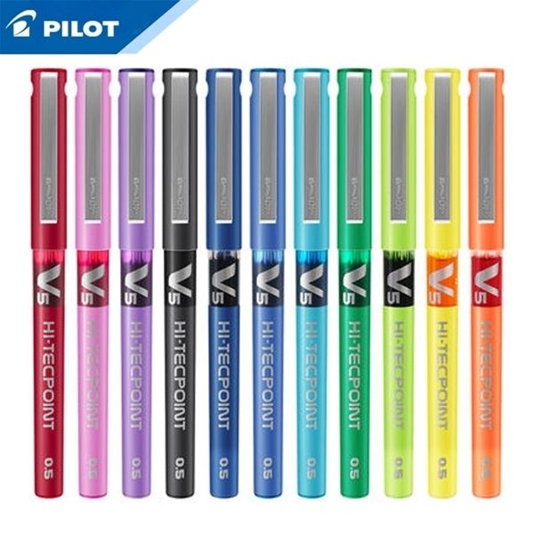 12pcSlot Pilot BXV5 Гель -ручки 0,5 мм0,7 мм высотой Quanlity MultyColor Ink School Office Propecties Prises y200709